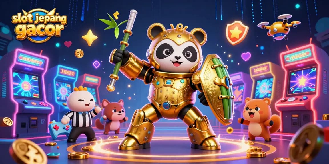 Engage with slot jepang gacor in an exciting 3D gaming scene, showcasing vibrant casino elements.