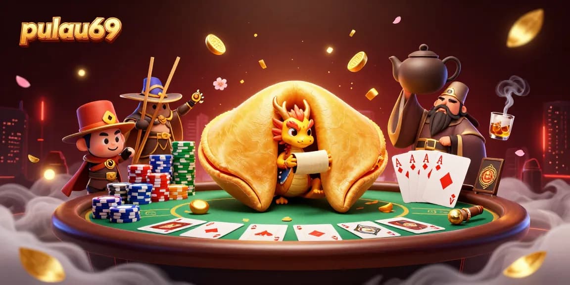 Engage in thrilling fortune cookie adventures with pulau69's vibrant casino elements.