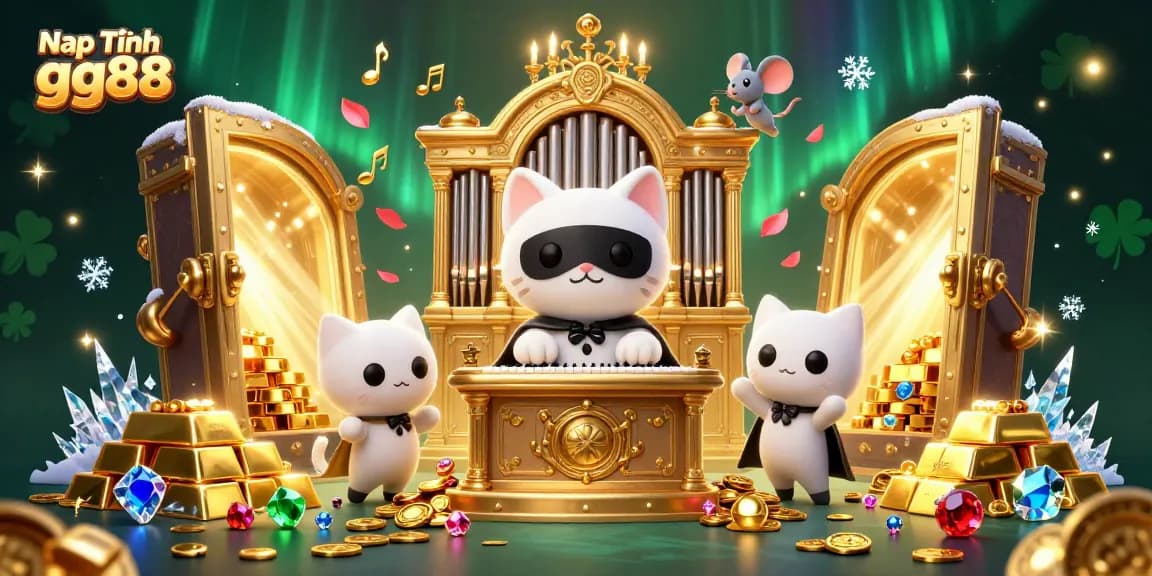Nạp Tiền gg88 transforms the casino experience with a vibrant 3D illustration showcasing wealth and excitement.