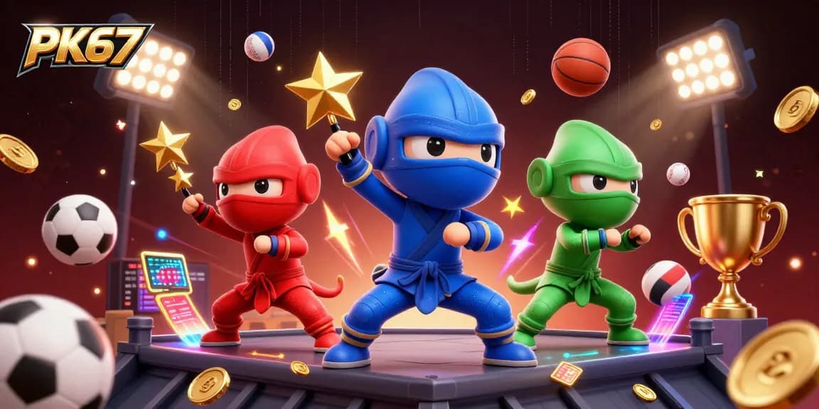 Experience thrilling gameplay with PK67 as a ninja chameleon team delivers dynamic action in this casino scene
