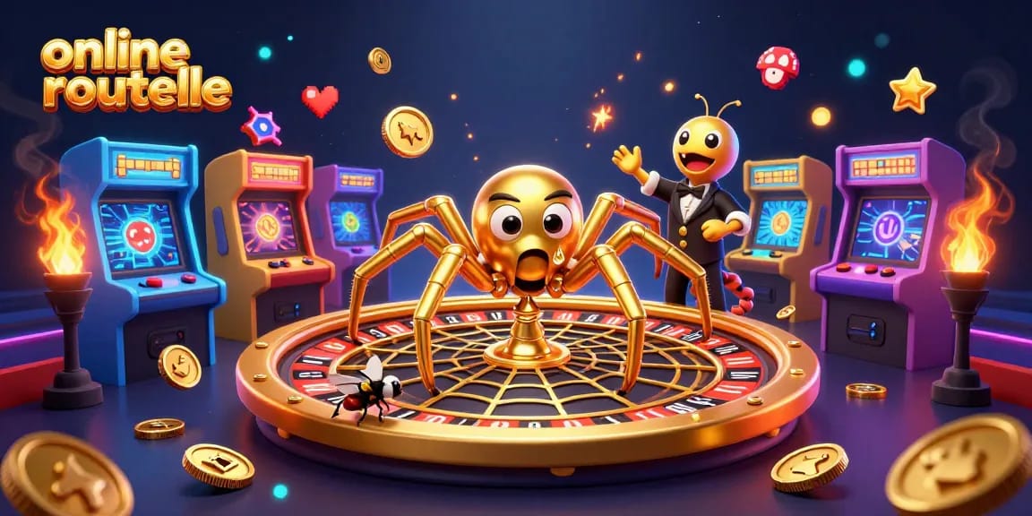 Spin to win at online roulette with this vibrant 3D casino illustration.