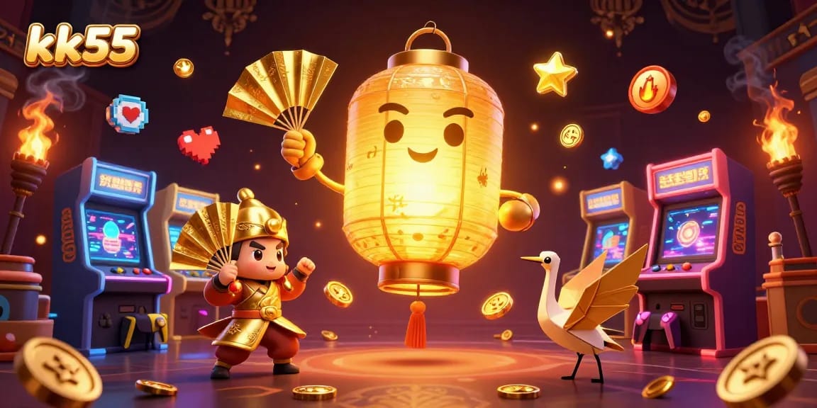 Experience thrilling gaming action at kk55’s vibrant online casino with unique golden characters.