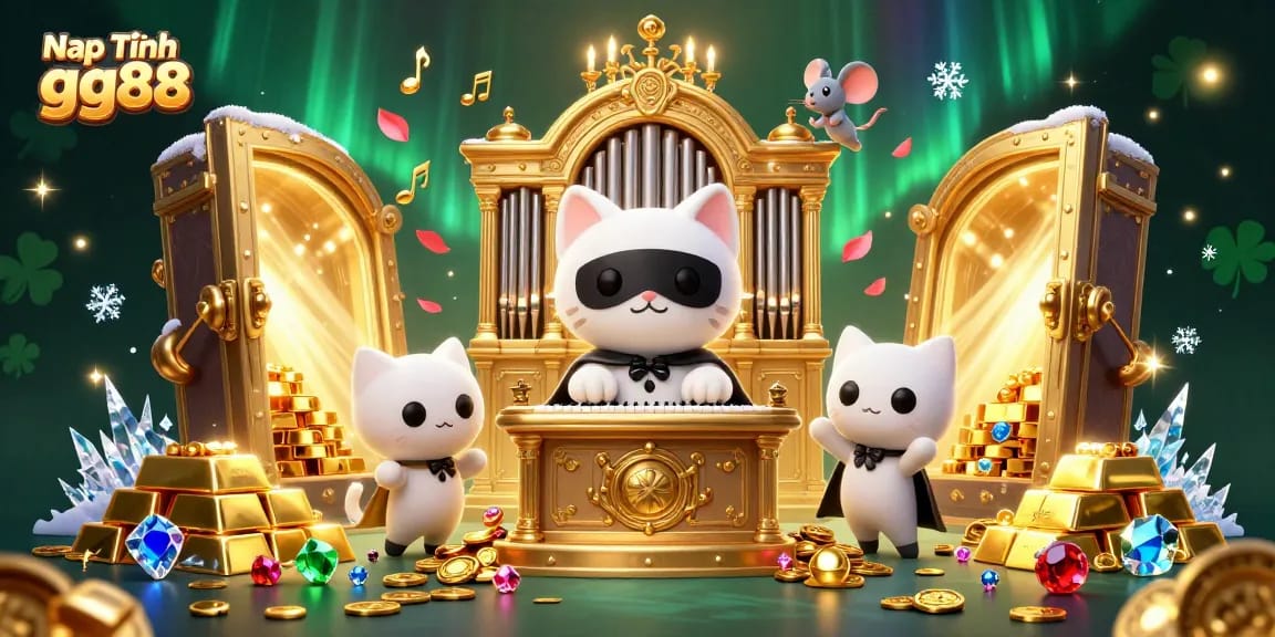 Nạp Tiền gg88 transforms the casino experience with a vibrant 3D illustration showcasing wealth and excitement.