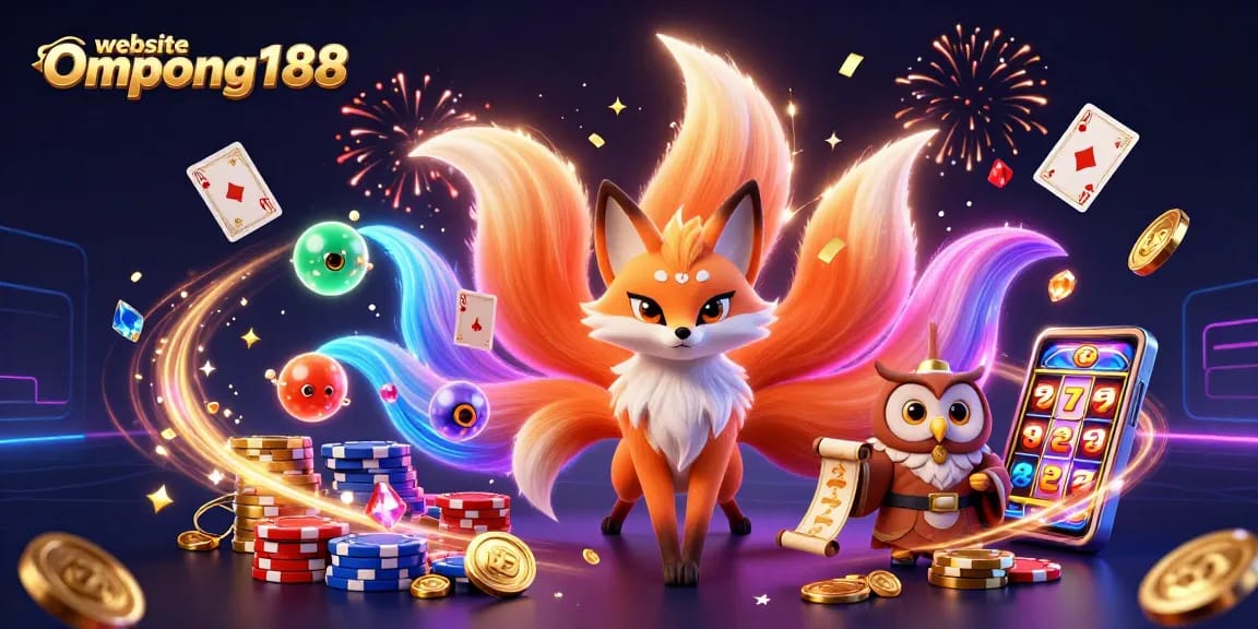 Menangkan pengalaman luar biasa di website Ompong188 dengan ilustrasi digital kasino 3D yang menakjubkan.