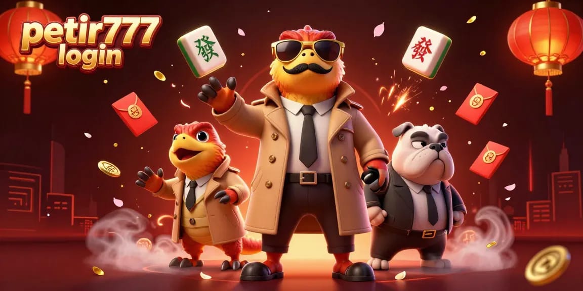 Experience the excitement of petir777 login with cartoon raptors at a casino, in a vibrant 3D scene.