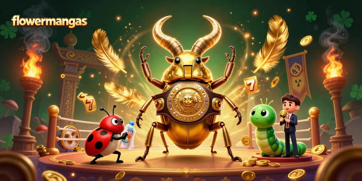 Engage with flowermangas in a thrilling slot game showdown featuring dynamic characters and vibrant elements.