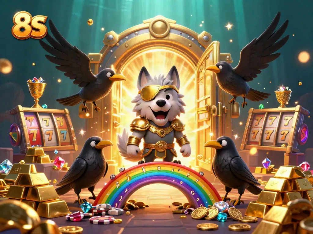 Experience the excitement of 8S in a vibrant online casino setting featuring dynamic slot elements.