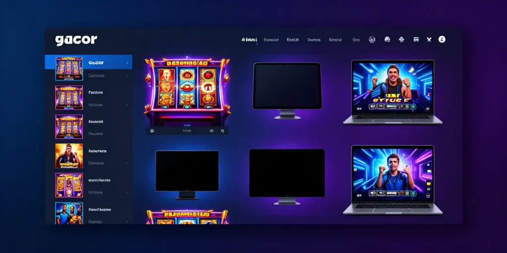 Engaging slot gacor online gaming platform with vibrant graphics and user-friendly navigation.