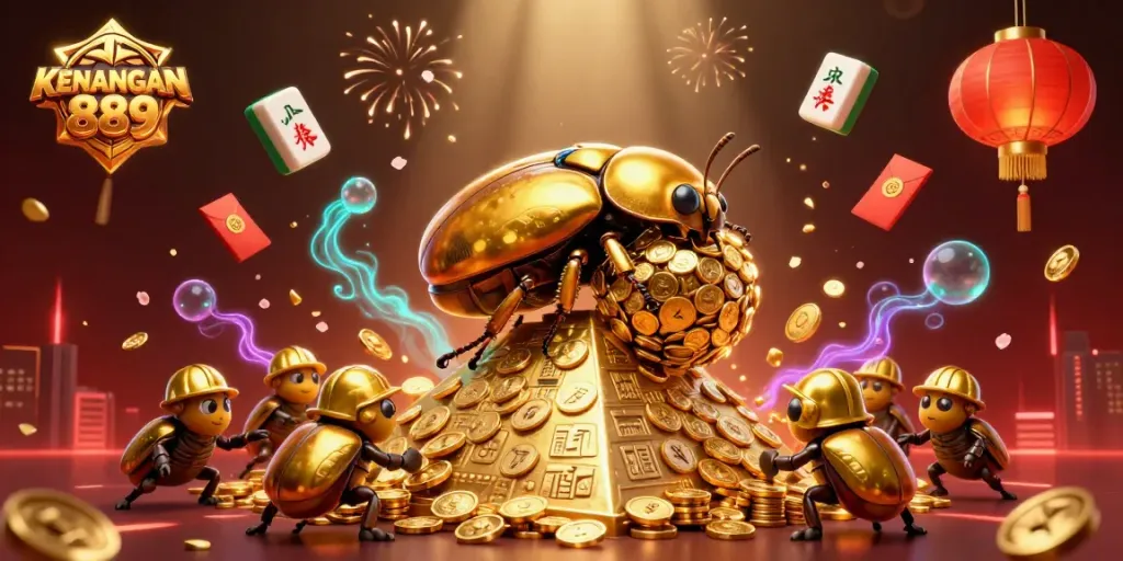Spin the slots with KENANGAN889 for a vibrant gaming adventure filled with gold and excitement.