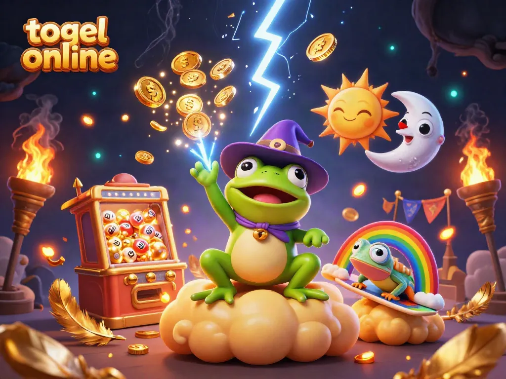 Togel online: Mempersembahkan nomor keberuntungan dalam bentuk ilustrasi kartun 3D yang penuh warna dan kemewahan.