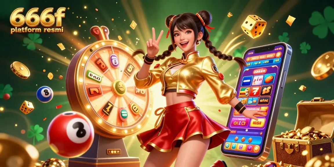 Engage with vibrant gaming action on the 666f platform resmi featuring a joyful character amidst exciting casino elements.