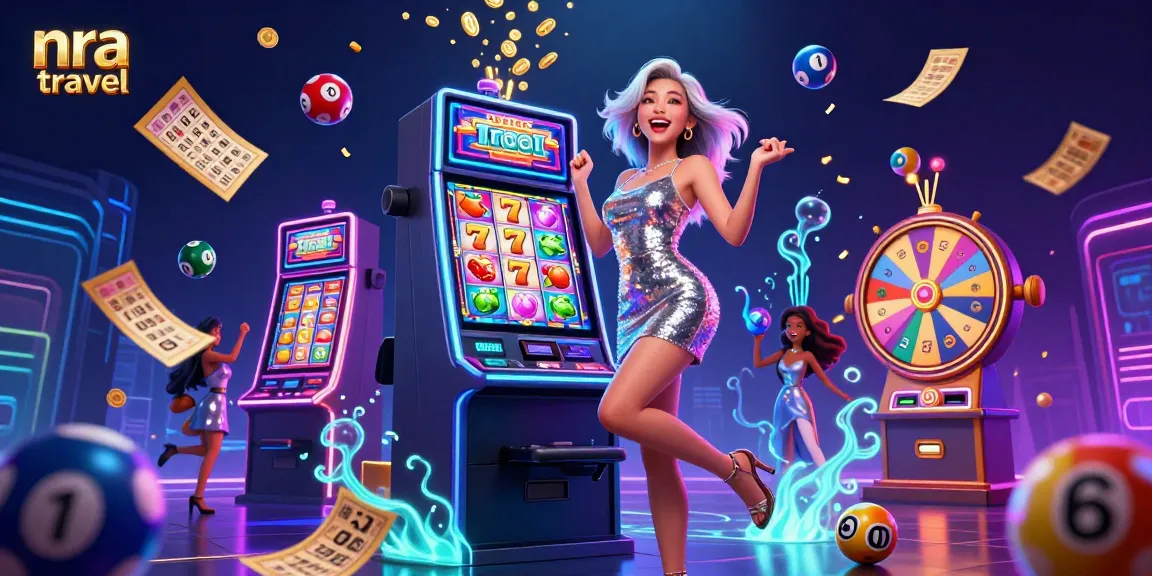 Experience the excitement of nra travel with a dreamy jackpot scene, highlighting festive casino elements.