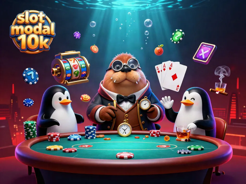 Permainan slot modal 10k yang menggembirakan dari walrus berbusana Victorian, dealer penguin, dengan elemen kasino yang kaya