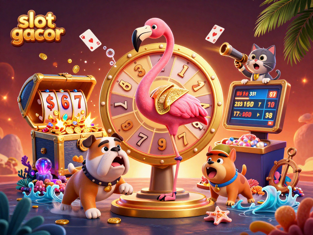 Spin the slot gacor prize wheel with excitement as the buldog rejoices, revealing big winnings!