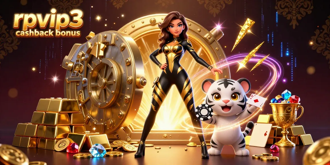 Experience the excitement of gaming with the rpvip3 cashback bonus in this vibrant casino illustration.