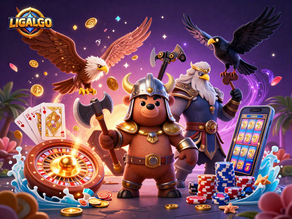 LIGALGO brings thrilling casino energy with a Viking bear and Valkyrie in vibrant 3D illustration