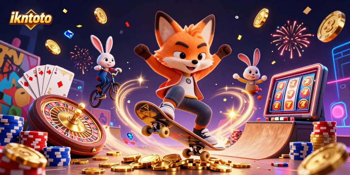 Experience thrilling gameplay adventures with ikntoto in a vibrant 3D casino illustration.