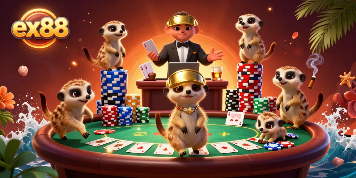 Enjoy thrilling gaming action at ex88 with meerkats managing an exciting casino.