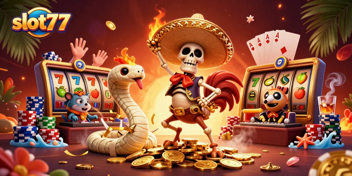 Menangkan jackpot slot77 dengan permainan yang seru dari karakter kasino yang menarik.