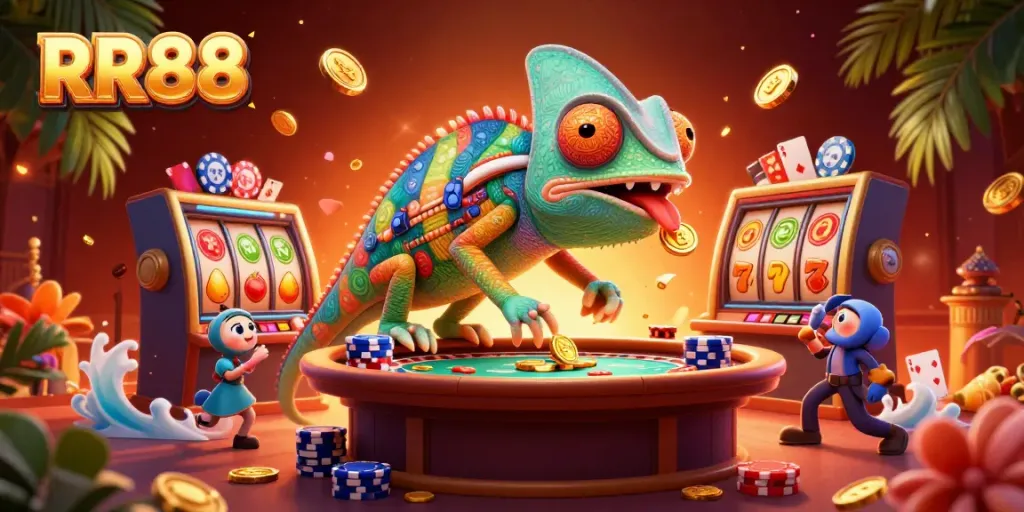 Engage with RR88, the dynamic casino under vibrant chameleon ownership, infused with colorful betting energy.