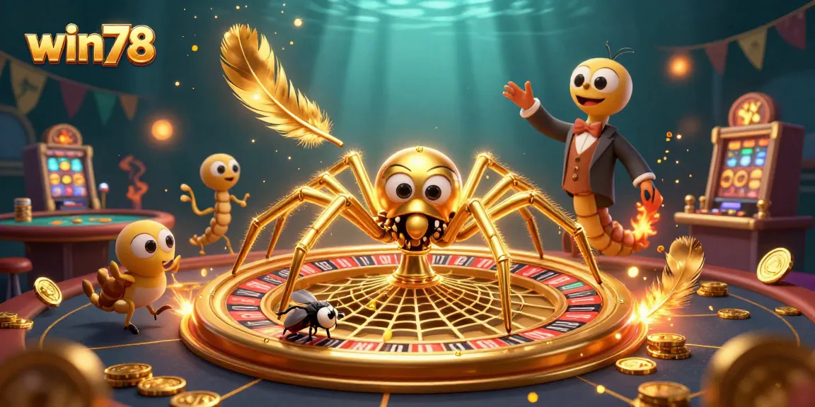 win78 engages in thrilling bets at the roulette wheel with vibrant casino elements surrounding.