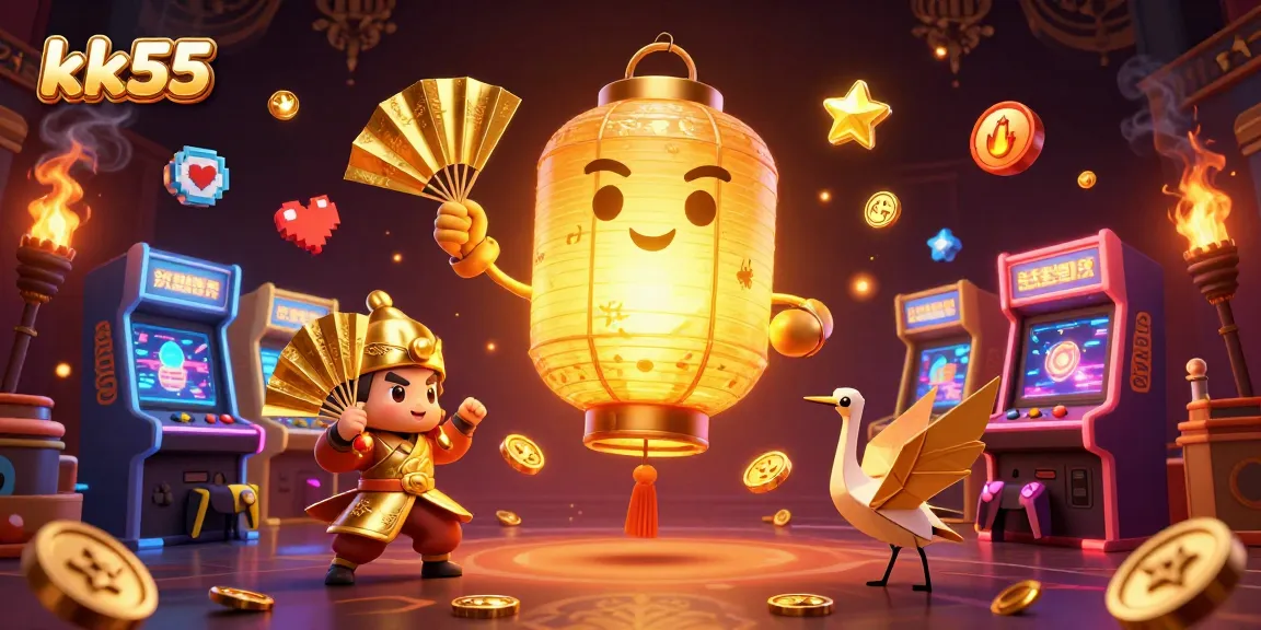Experience thrilling gaming action at kk55’s vibrant online casino with unique golden characters.