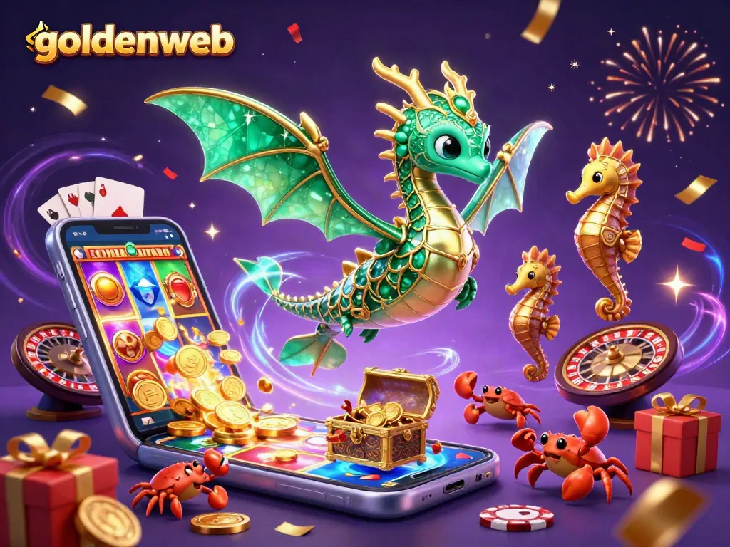 Menangkan permainan slot di goldenweb dengan ilustrasi kasino 3D yang memikat.