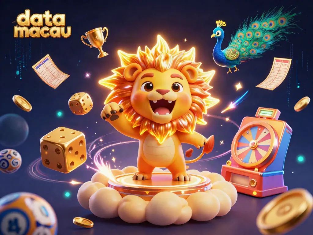 Mengamati data macau dengan elemen lotere yang dinamis termasuk bola nomor dan mesin undian.