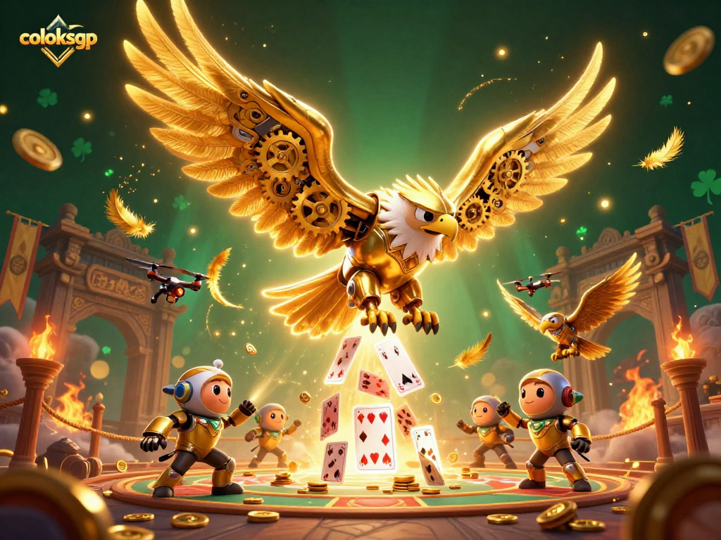 Menangkan momen dengan coloksgp saat elang cybernetic mencari keberuntungan di arena judi.