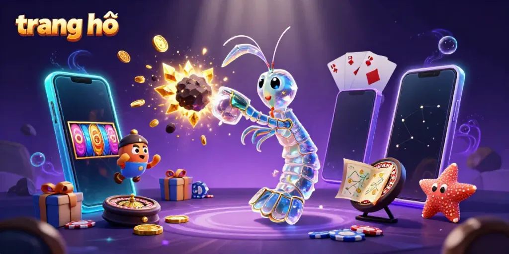 Experience thrilling gaming at trang chủ with vibrant visuals of galactic samurai and slot games.
