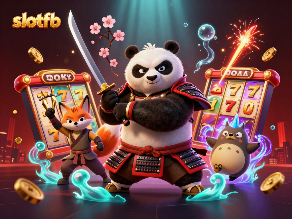 Engage in thrilling slotfb gaming with vibrant characters and action-packed casino elements.