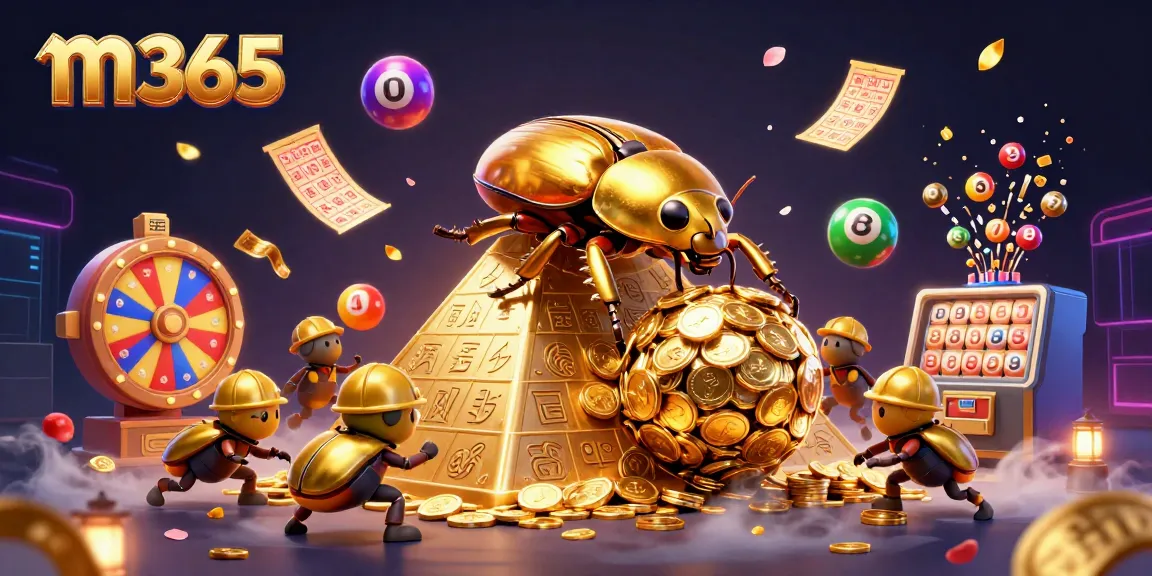 Experience m365 with a vibrant casino illustration showcasing fun and excitement in gambling.