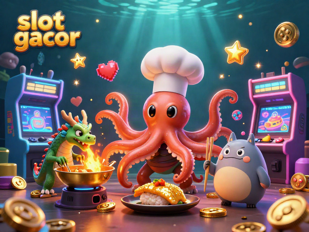Permainan slot gacor yang menyenangkan dengan karakter menarik dan suasana kasino yang menarik.