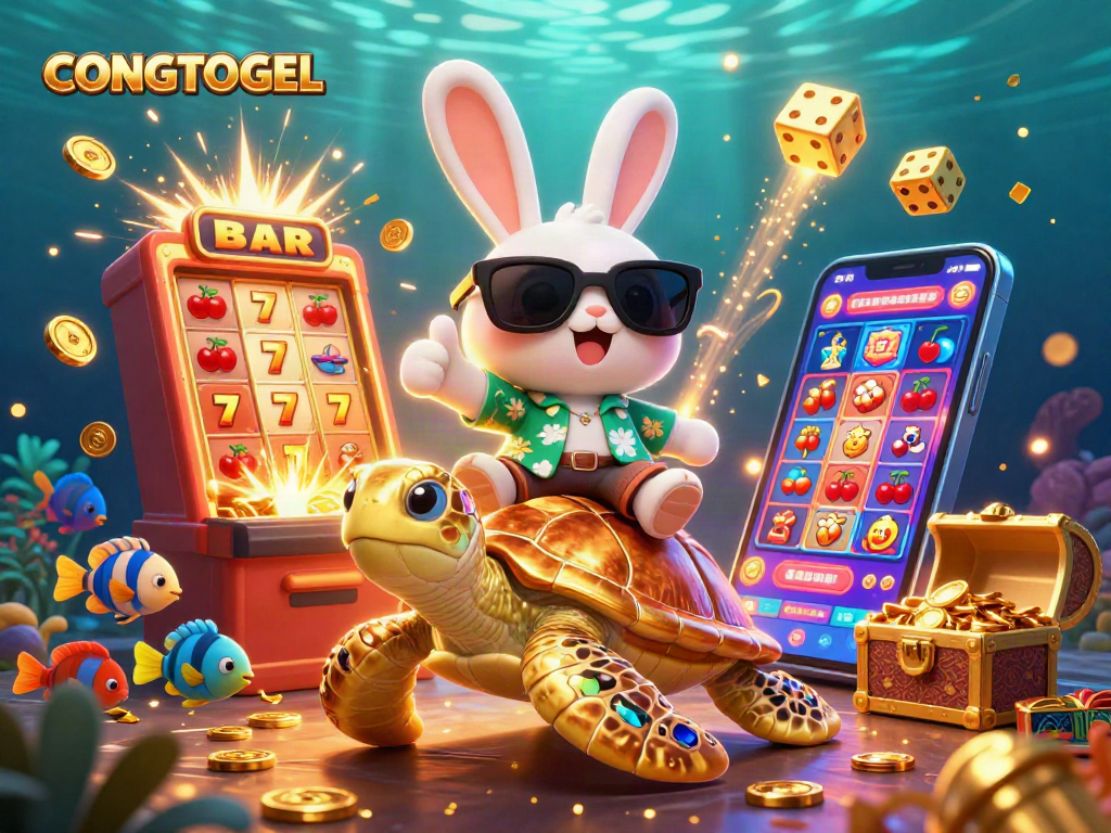Join the fun with CONGTOGEL as the lucky rabbit celebrates a jackpot win!