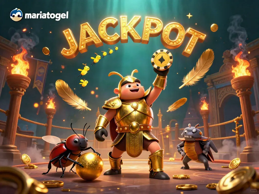 Experience the excitement of mariatogel with a beetle hero celebrating a victory pose!