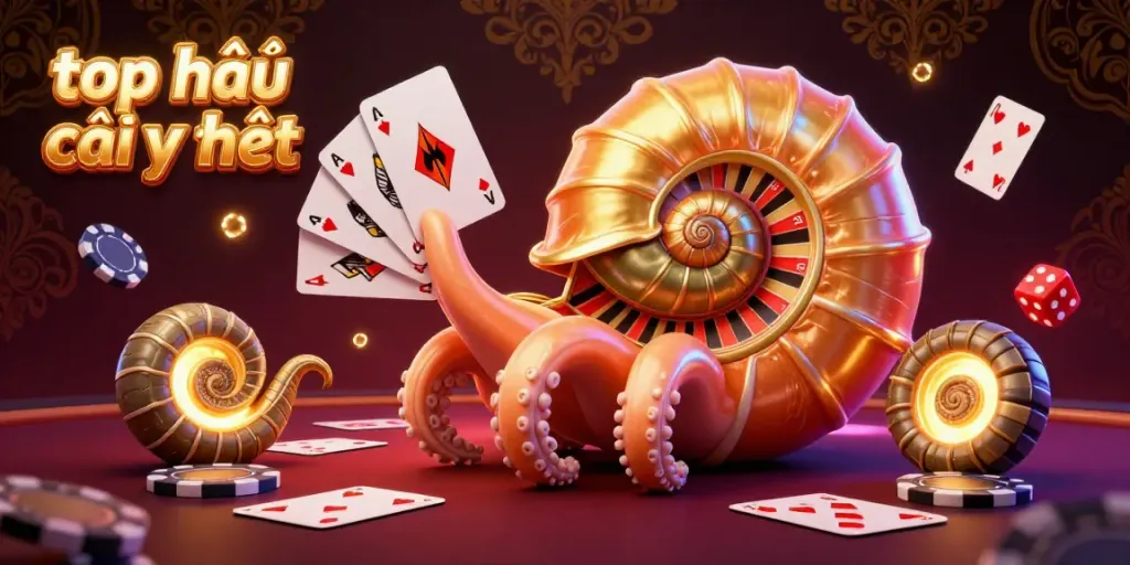 Experience the thrill of top nhà cái uy tín through a colorful 3D scene with lively characters and casino elements.