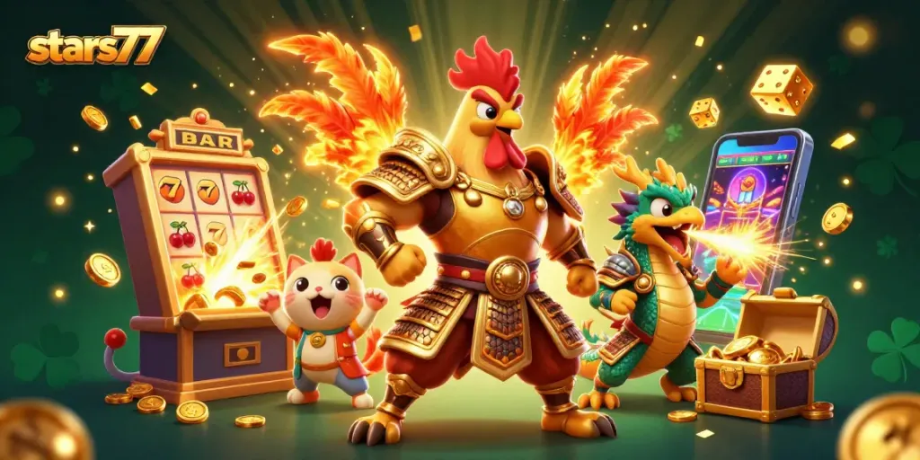 Menang besar di permainan slot dengan stars77, karakter kartun yang menghibur dan jackpot berlimpah.