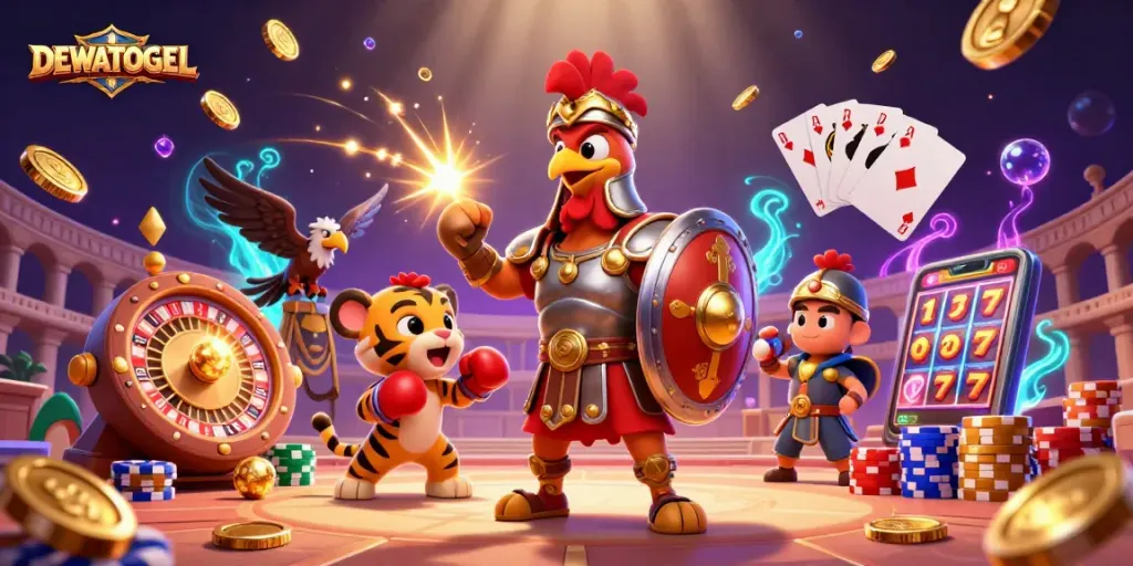 Enjoy thrilling action at DEWATOGEL with dynamic casino elements and iconic characters.