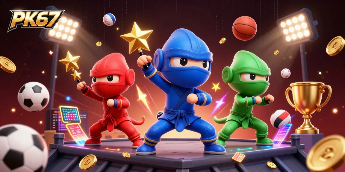 Experience thrilling gameplay with PK67 as a ninja chameleon team delivers dynamic action in this casino scene