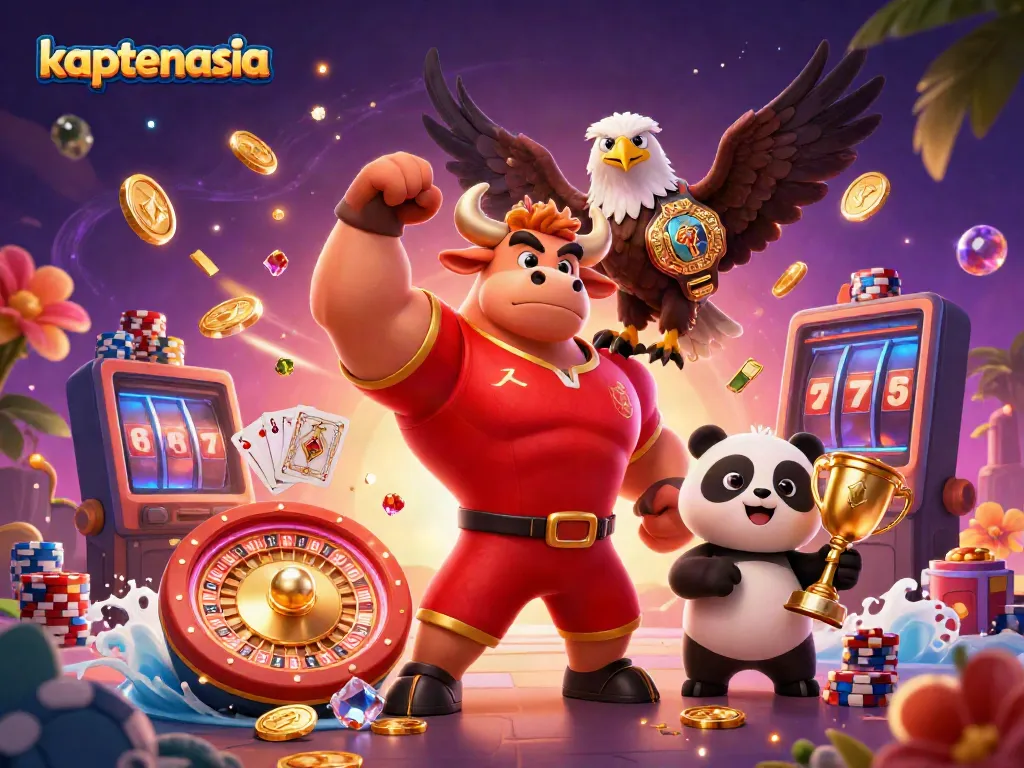Kaptenasia memberikan pengalaman perjudian dengan simbol keberuntungan dan kesenangan.