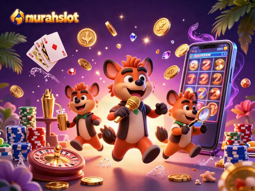 Engage with murahslot by enjoying slots and winning big at the vibrant casino club with animated hyenas.