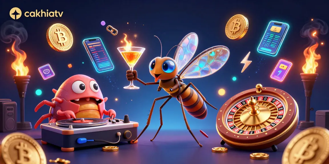 Cakhiatv showcases vibrant casino excitement with a unique illustration featuring engaging characters in a lively scene.