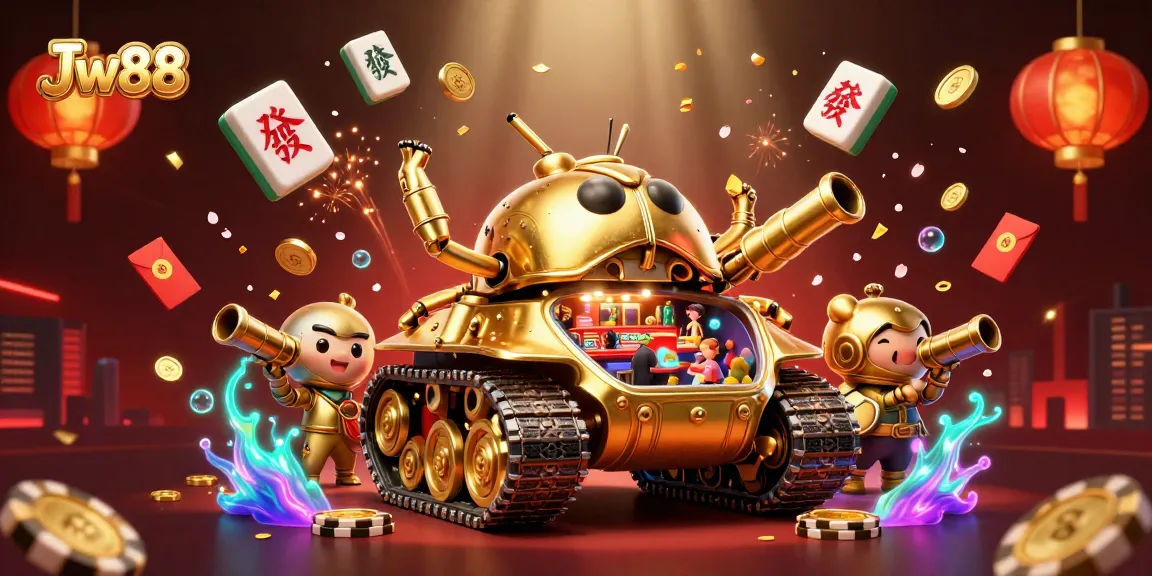 Immerse in Jw88 gaming magic with a vibrant 3D casino scene, full of excitement and surprises.