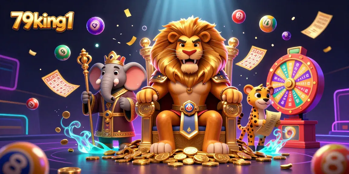 Engage with gambling fun in a vibrant 79king1 lottery scene filled with dynamic elements.