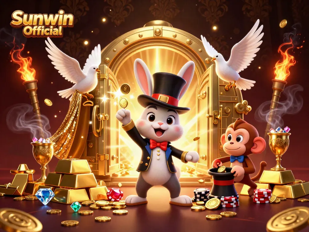 Experience thrilling entertainment at Sunwin Official with our magical casino adventure featuring gold and gems.