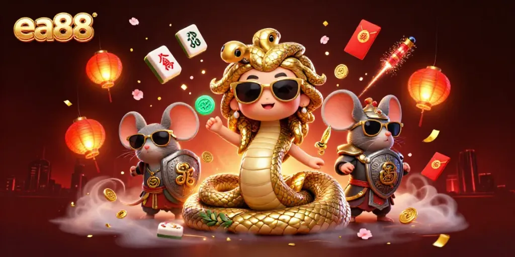 Experience the thrill of ea88 with 3D characters and exciting game elements in a vibrant casino setting.