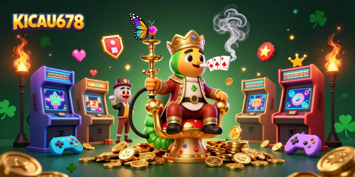 KICAU678 brings players a vibrant gaming experience with a colorful casino-themed 3D illustration.