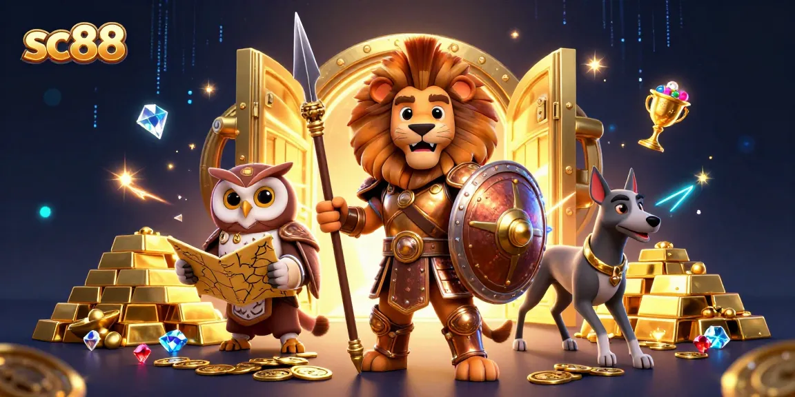Experience thrilling wins at SC88 with a majestic Spartan lion and treasure-laden casino!