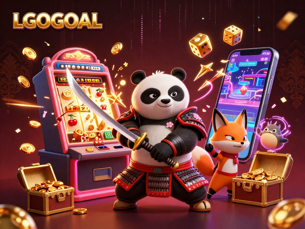 Experience thrilling wins with LGOGOAL: A vibrant 3D casino scene showcasing exciting gameplay elements.