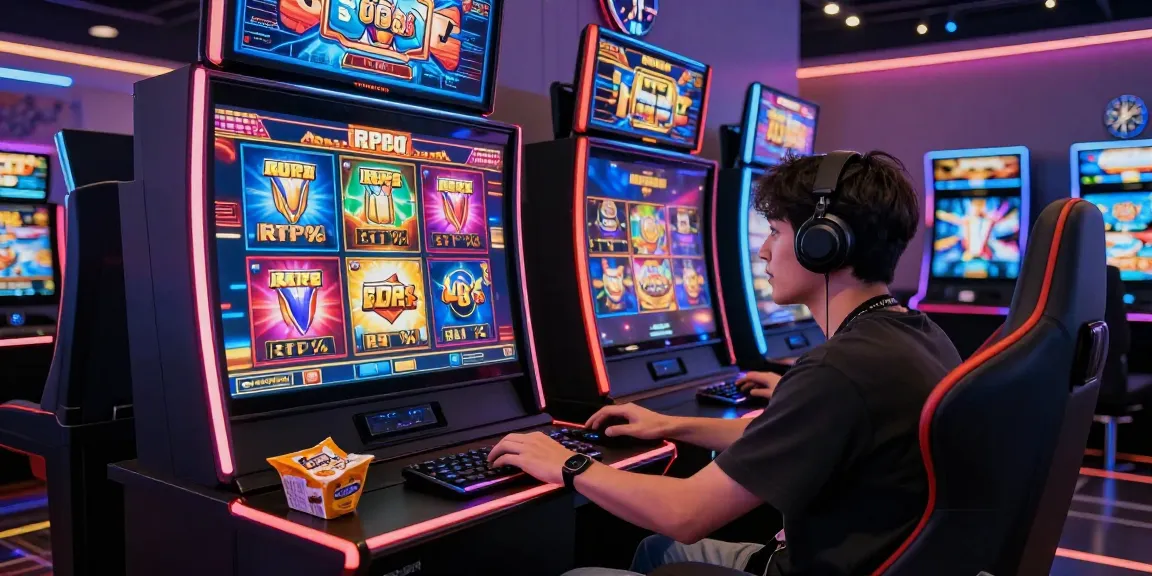 Exciting online gaming scene showcasing slot gacor machines with a focused player, vibrant digital interface, and immersive atmosphere.